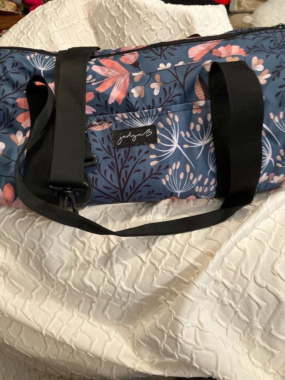 Jadyn B 19" Barrel Women's Duffel Bag Navy Floral